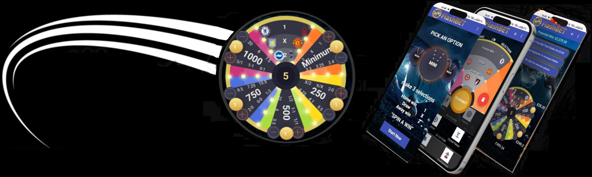 Flash Slip FreePlay app — the odds wheel on mobile